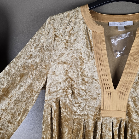Boston Proper crushed velvet boho dress XS - Picture 3 of 16